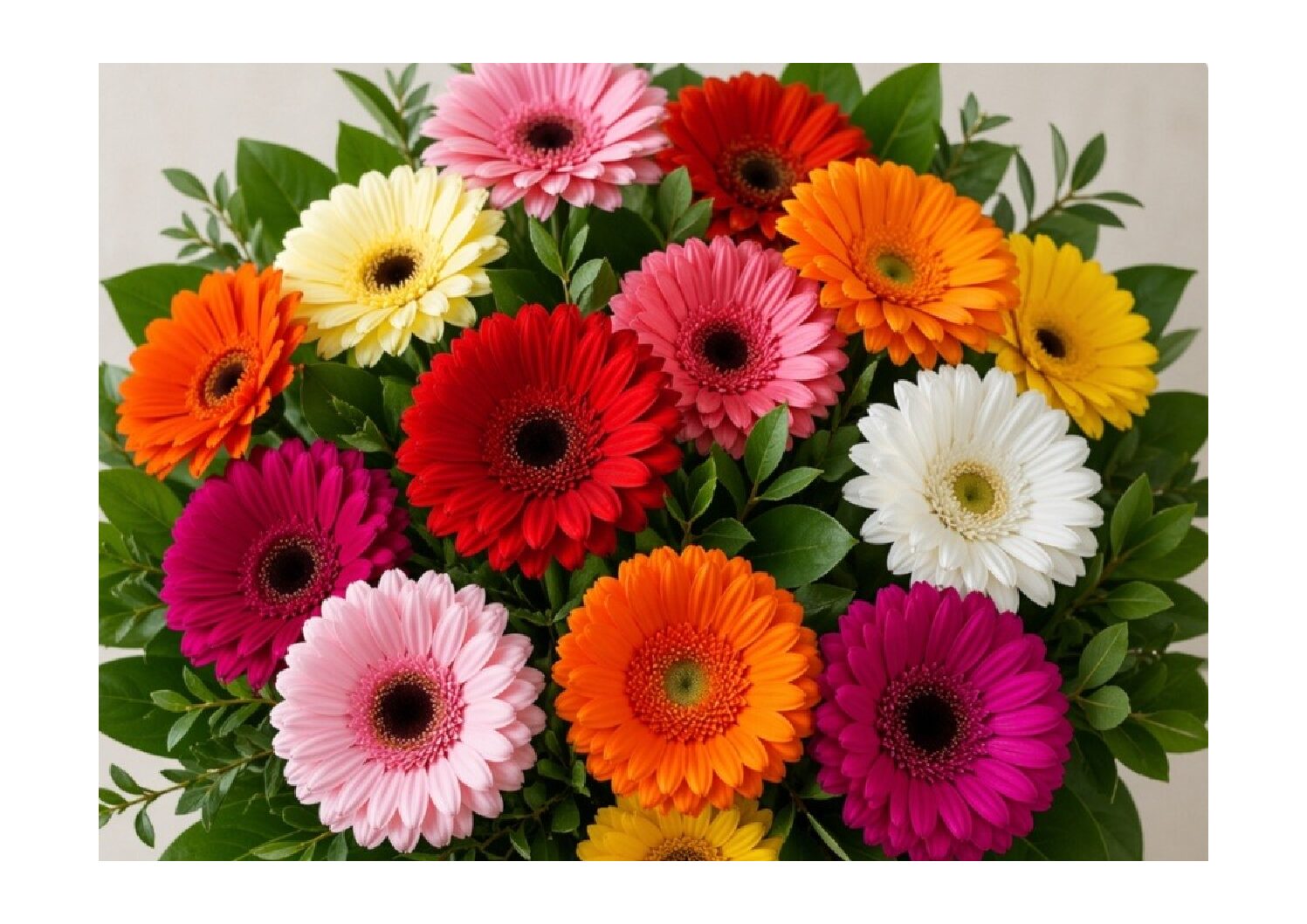 Boeket mengeling Gerbera's